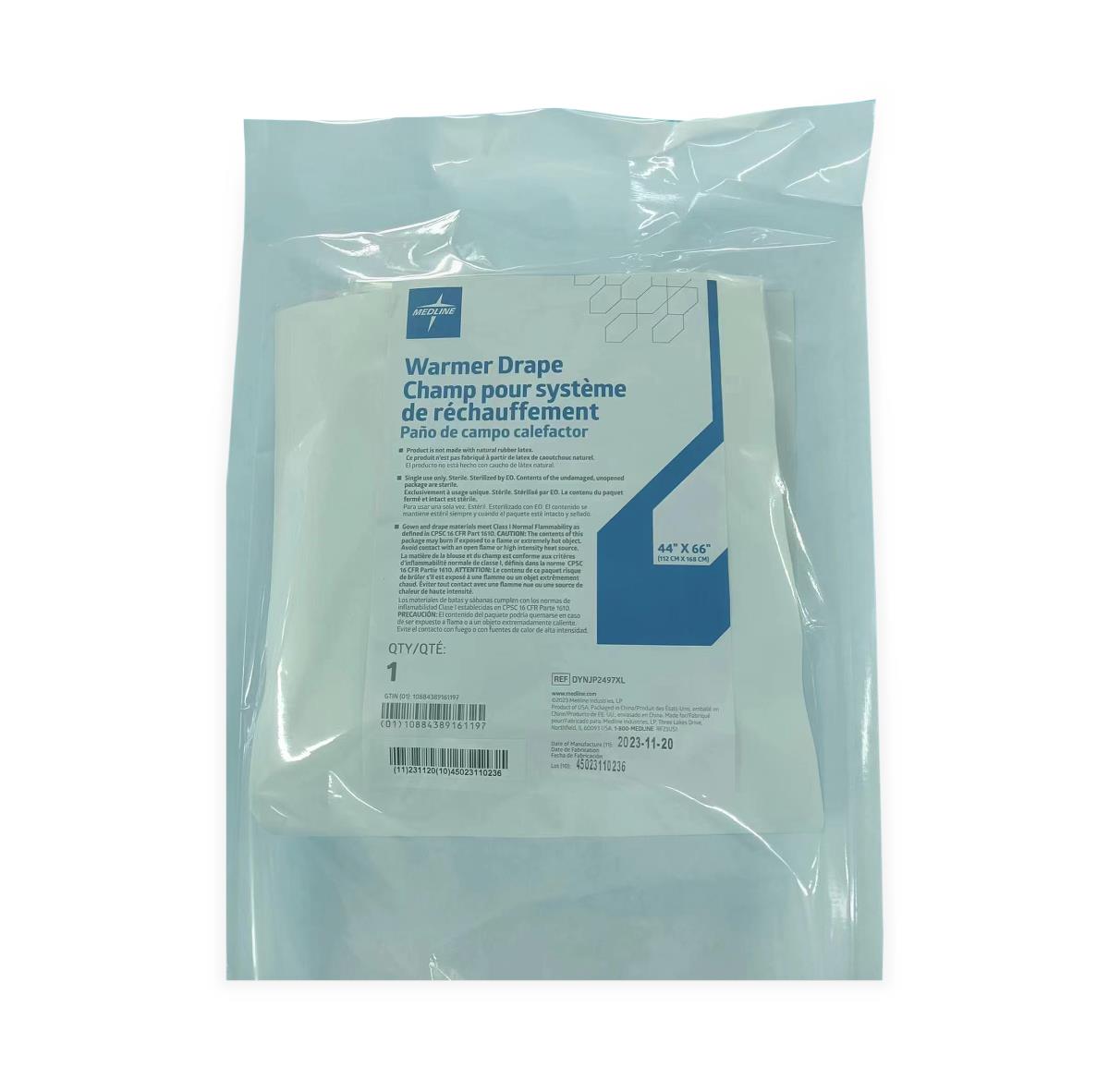 Fluid Warmer Drape, Sterile, 44